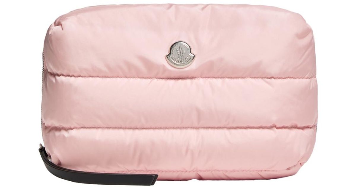 Moncler Caradoc Quilted Beauty Case in Pink | Lyst UK