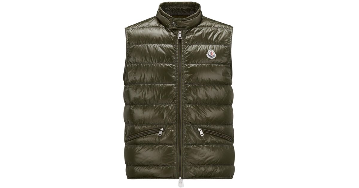 Moncler Gui Down Gilet in Green for Men | Lyst Canada