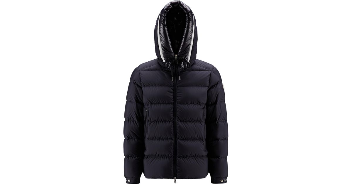 Moncler Synthetic Cardere Short Down Jacket in Blue for Men | Lyst