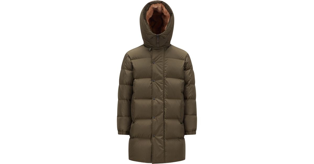 Piumino lungo alagon da Uomo di Moncler in Marrone Lyst