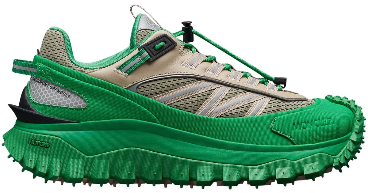 Moncler Trailgrip Trainers in Green for Men | Lyst
