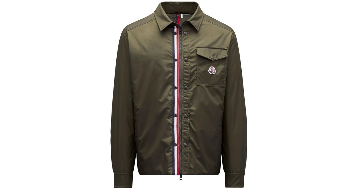 Moncler Synthetic Pyrole Shacket in Green for Men | Lyst