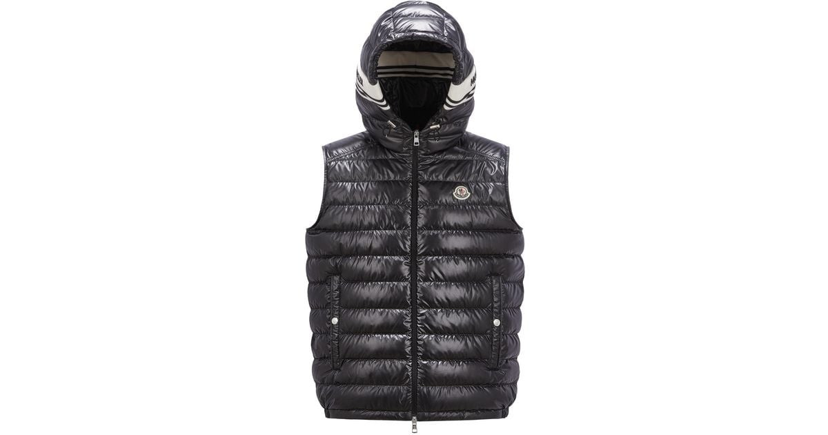 Mens moncler outlet gilet with hood
