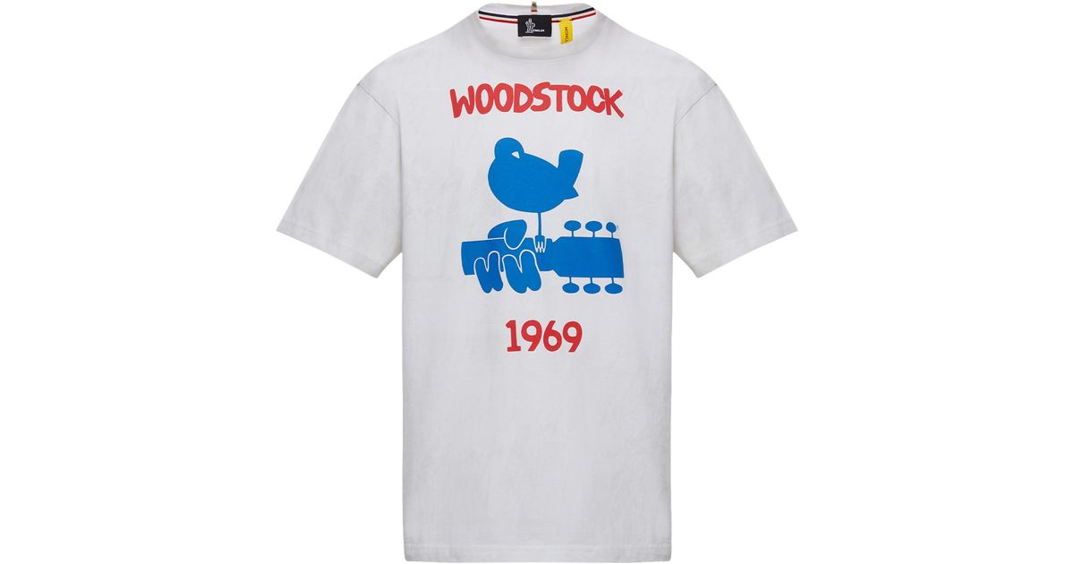 3 MONCLER GRENOBLE Woodstock 1969 T Shirt in White for Men 