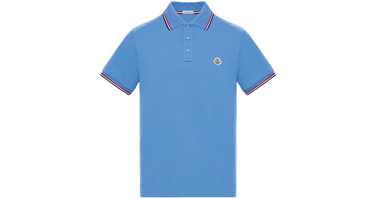 Moncler Polo in Blue for Men | Lyst