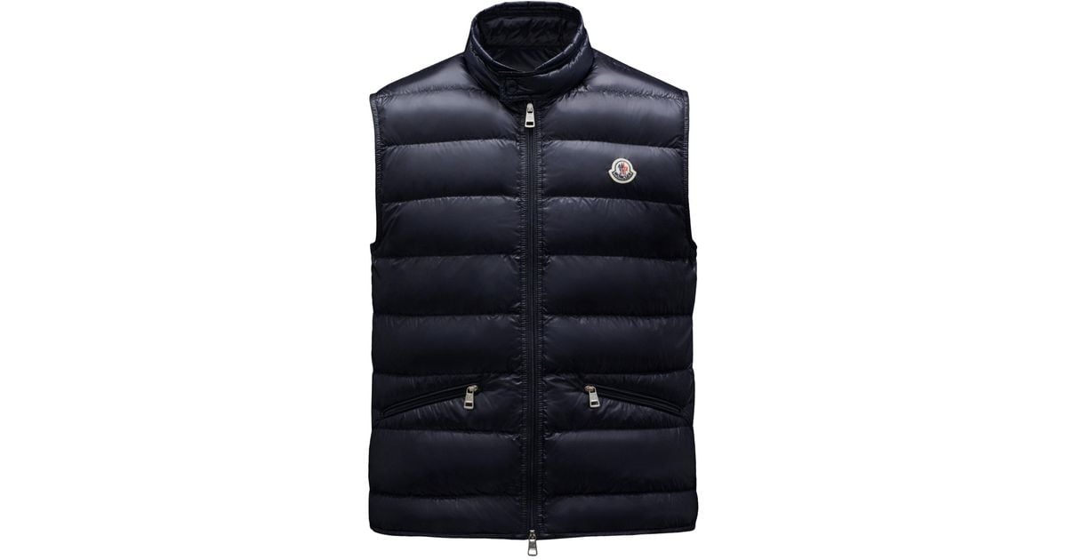 Doudoune sans manches gui Moncler pour homme en coloris Bleu | Lyst