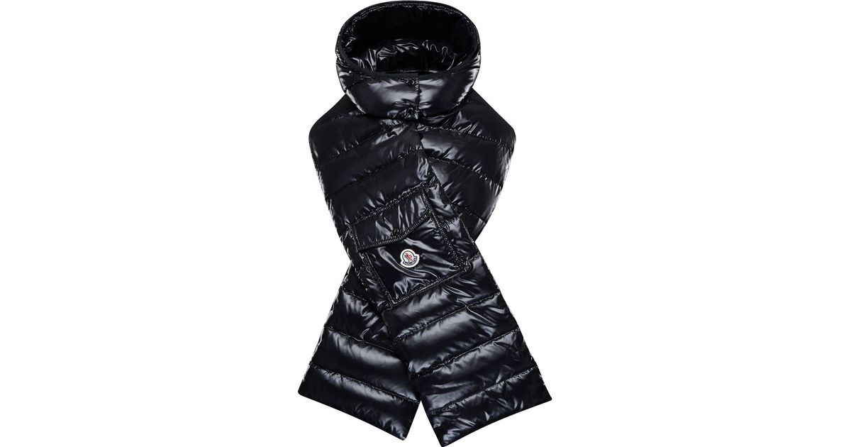 Moncler Synthetic Padded Scarf in Black - Lyst