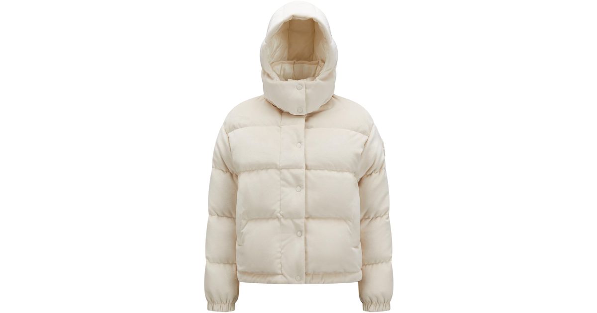 Moncler Daos Chenille Down Jacket in Natural | Lyst