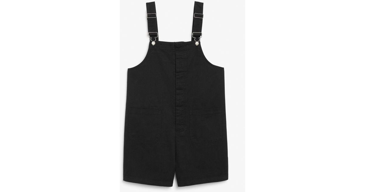 monki black dungarees