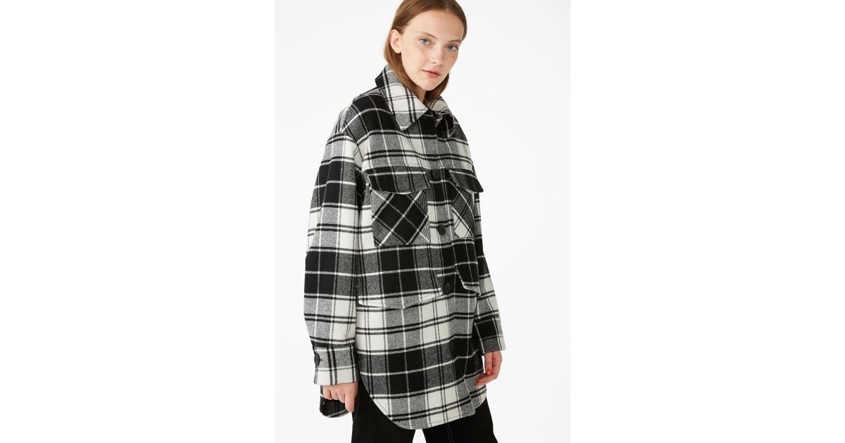 monki plaid utility jacket