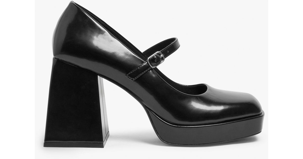 Monki Black Mary Jane Platform Heels | Lyst Canada