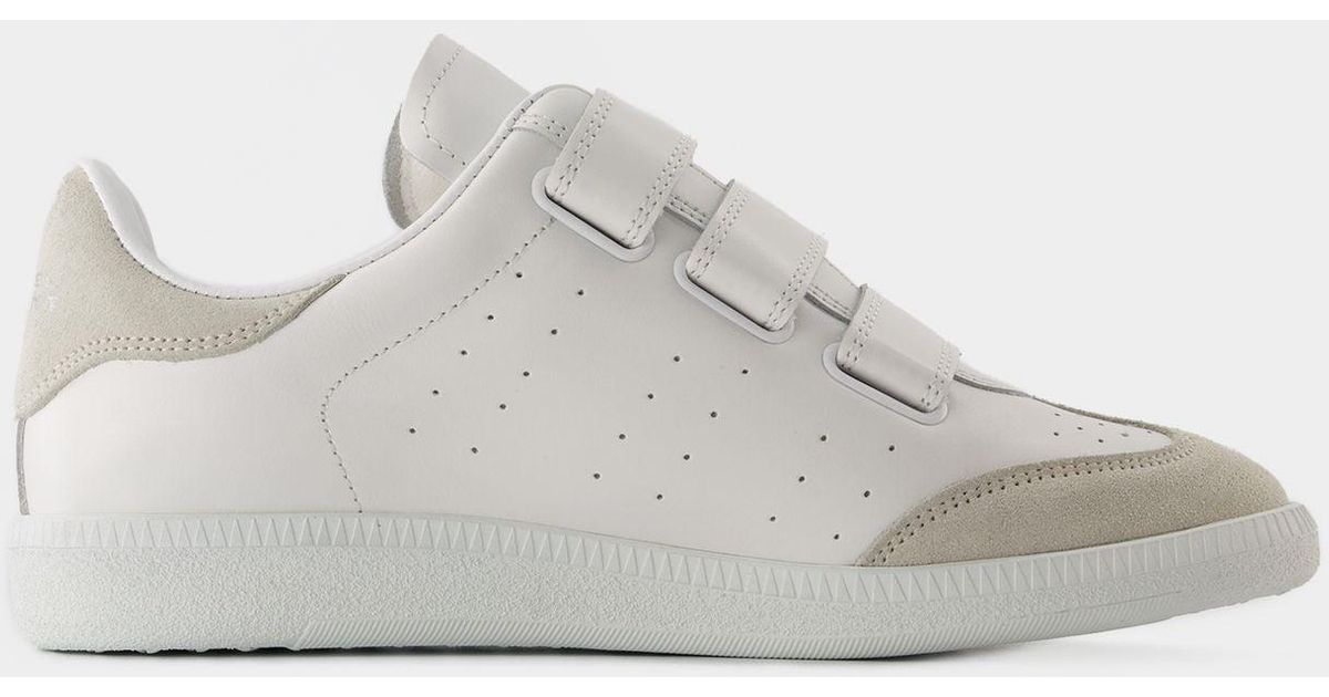 Isabel Marant Beth-gz Sneakers - - Leather - Silver in White | Lyst