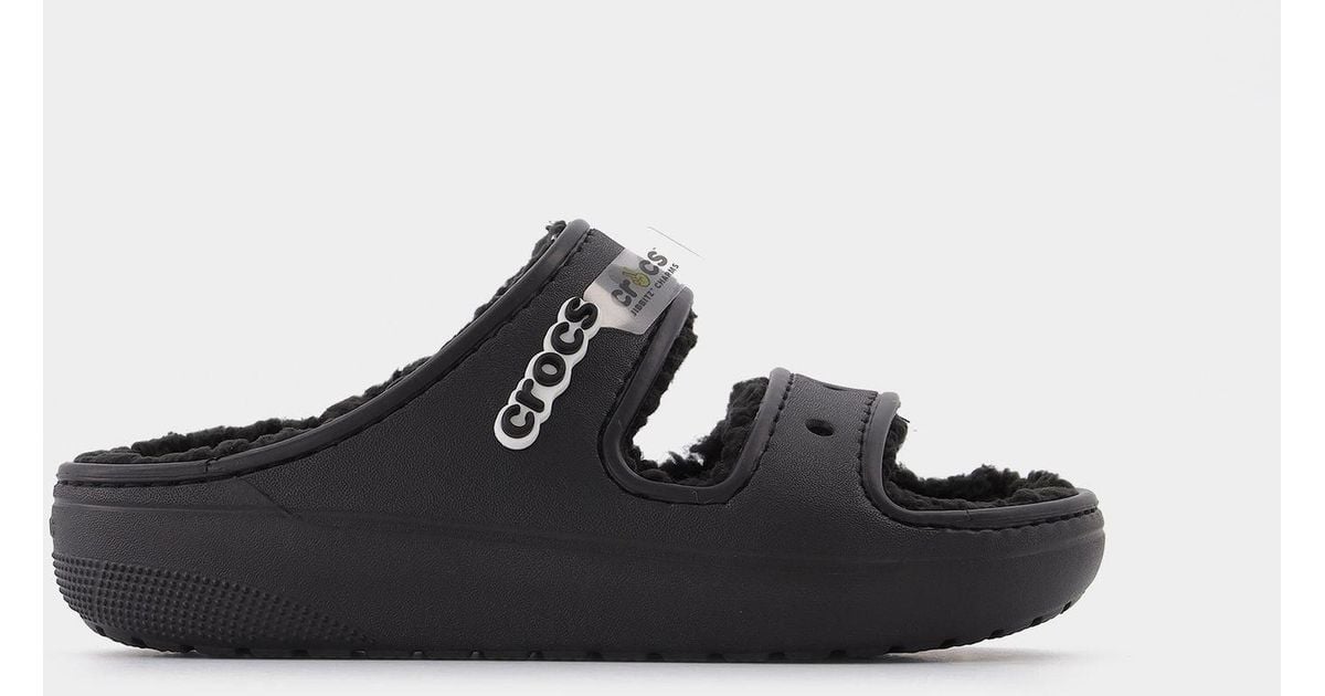 crocs cozzzy sandals black