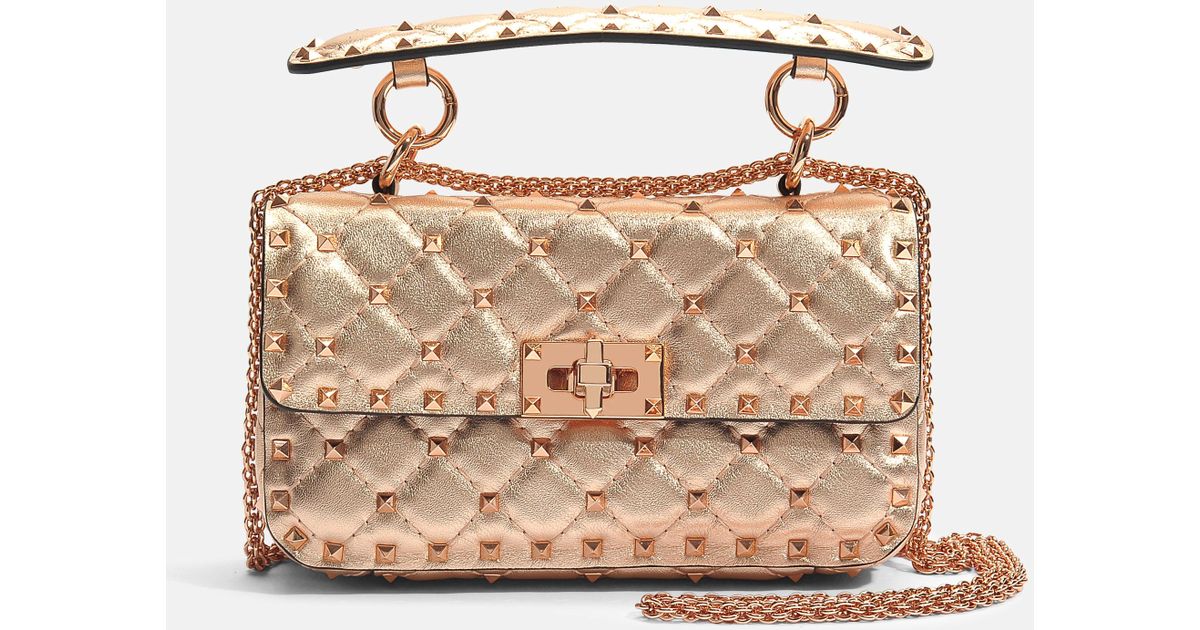 valentino rockstud rose gold