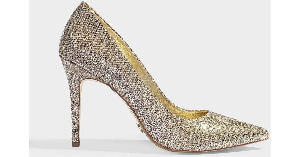 michael kors silver glitter pumps