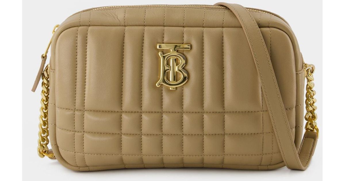 Burberry Lola Camera Bag - - Leather - Beige in Green | Lyst