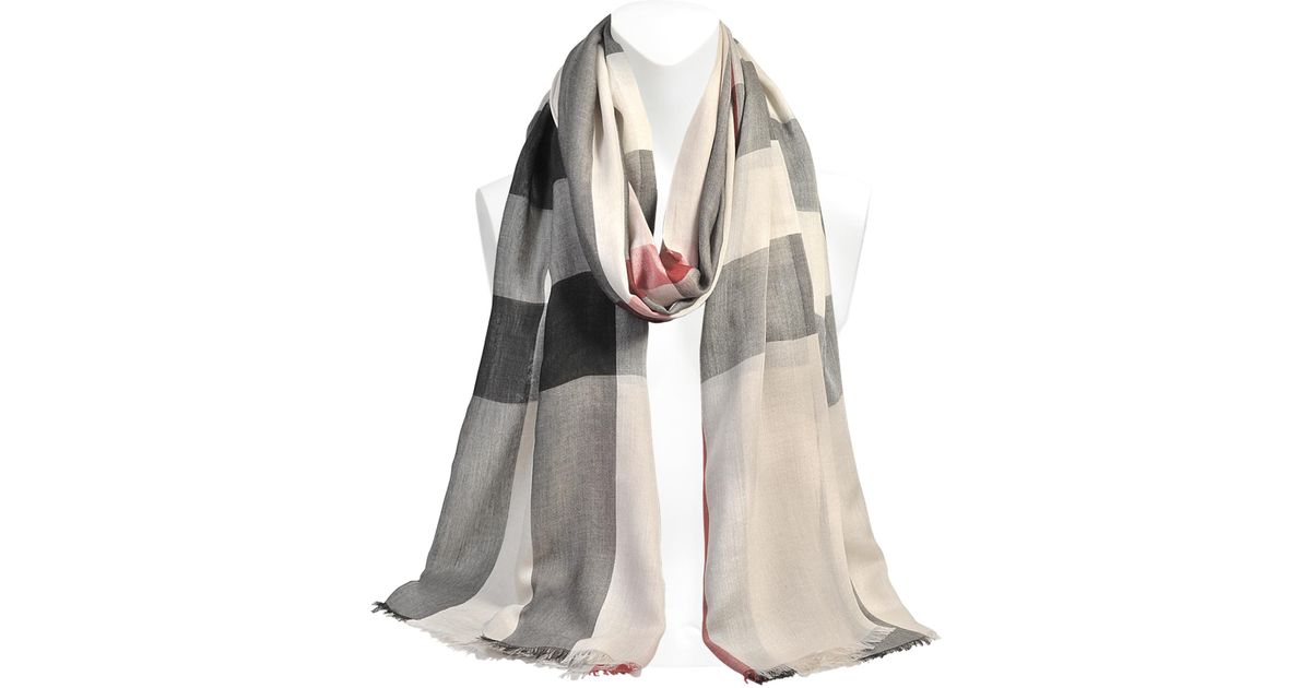 burberry sheer mega check scarf