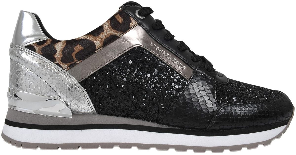michael kors black glitter sneakers