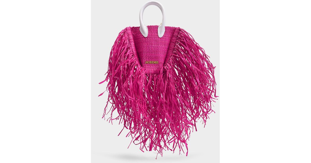 Pink on sale straw purse