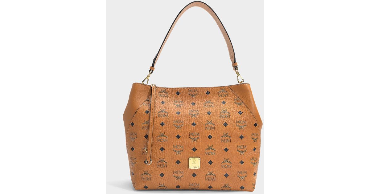 MCM Klara Medium Monogram Hobo Bag