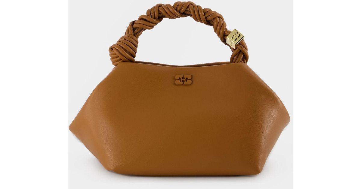 Ganni Bou Crossbody Bag Leather Brown Lyst