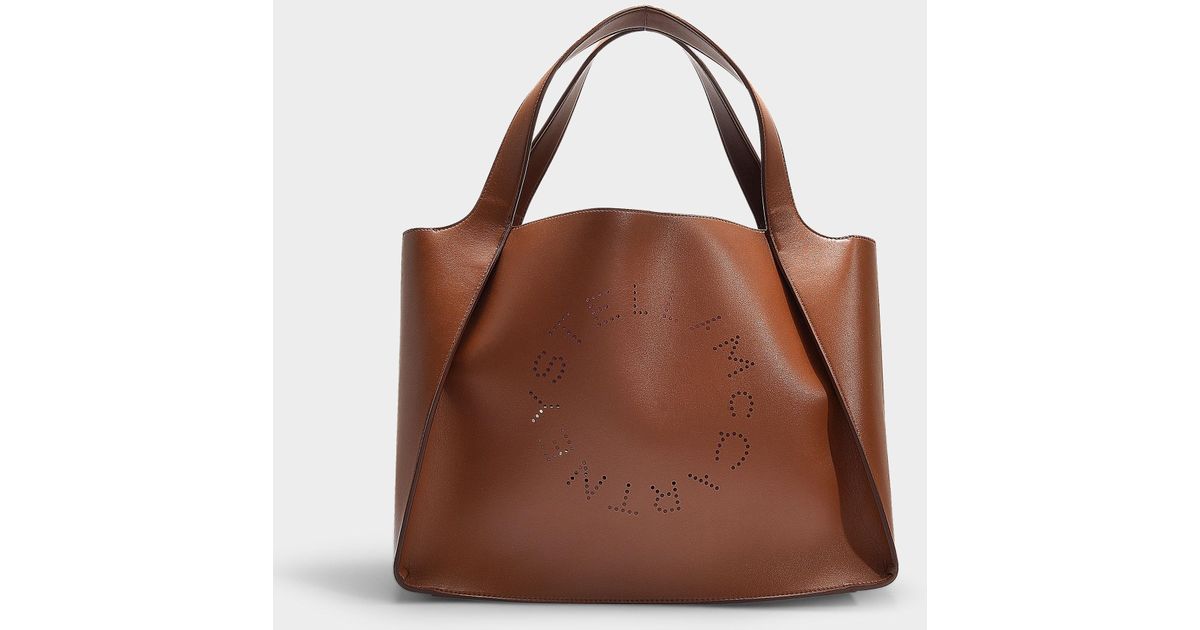 Stella McCartney Synthetic Stella Logo Tote Bag in Cinnamon 