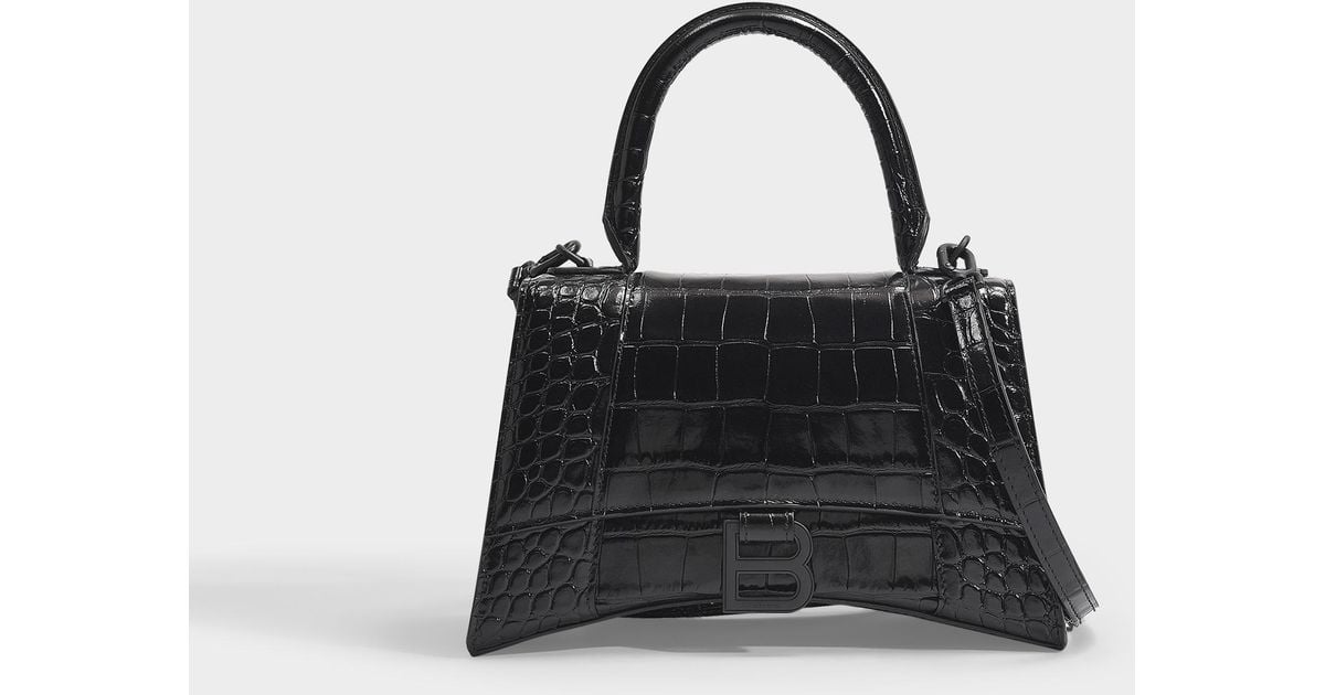 Balenciaga hourglass black croc Clearance