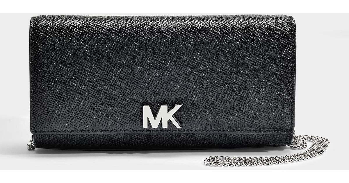 Clutches Michael Kors - Mott MK logo gold leather clutch - 30S8MOXC7K740