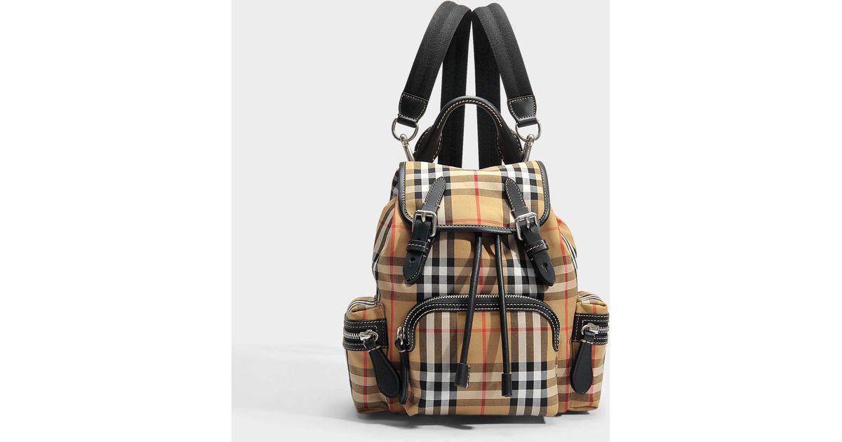 Burberry Small Vintage Check Sailing Canvas Rucksack Backpack In Antique  Yellow Canvas | Lyst