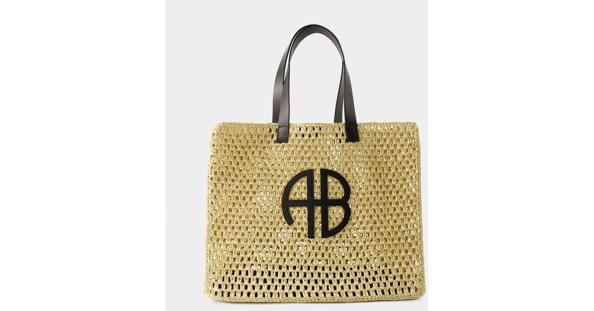 Anine Bing Large Rio Tote Bag in Metallic Lyst