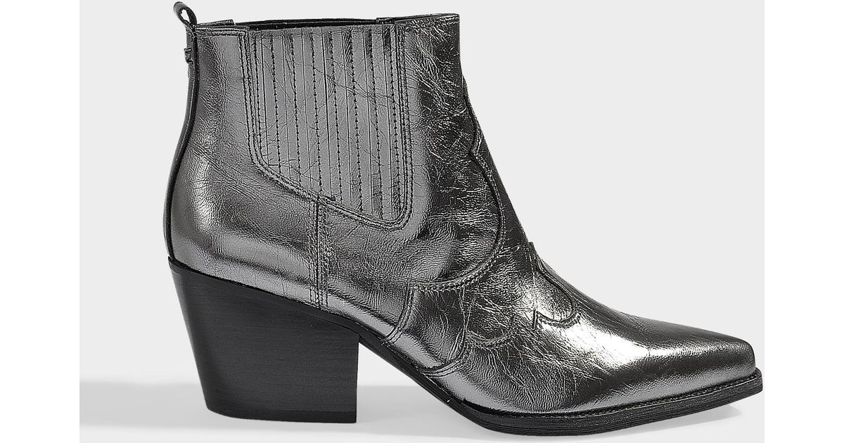 winona metallic rhinestone booties