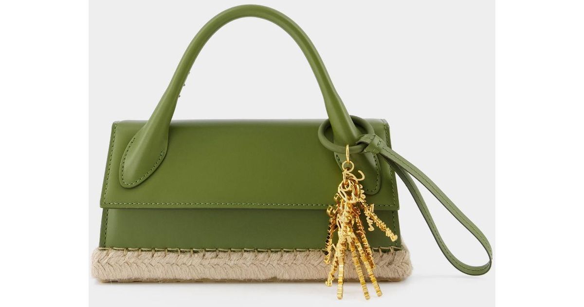 Jacquemus Le Chiquito Long Cordao Bag - - Khaki - Leather in Green ...