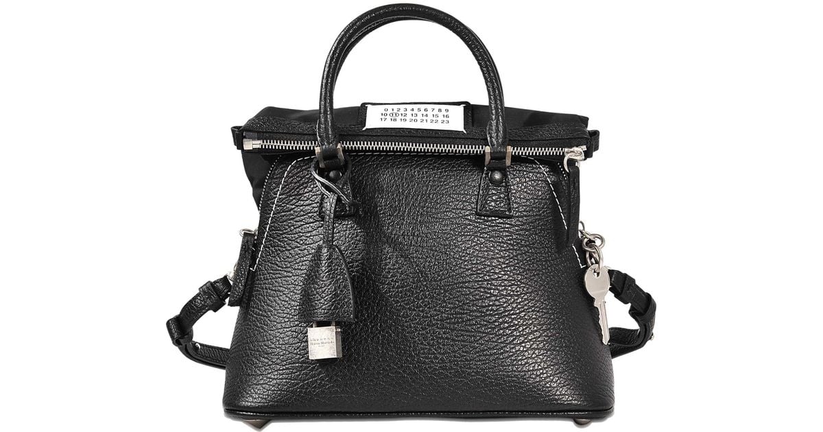 Maison Margiela Leather 5ac Mini Bag in Black | Lyst