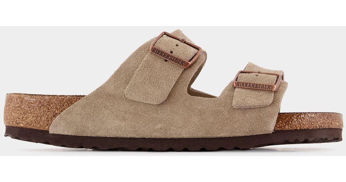 Birkenstock Arizona Sfb Mule - - Suede Taupe - Leather in Brown for Men