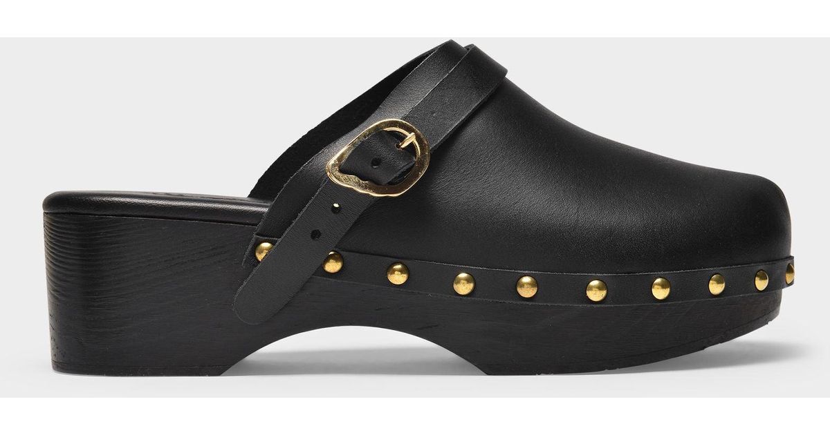 Ancient Greek Sandals Classic Closed Clog In Black Leather - Lyst