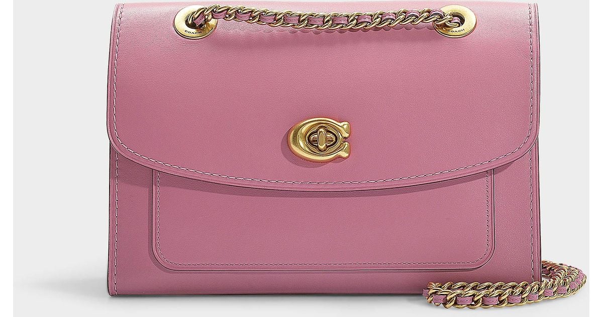 COACH Cotton Parker Shoulder Bag In Pink Calfskin - Lyst