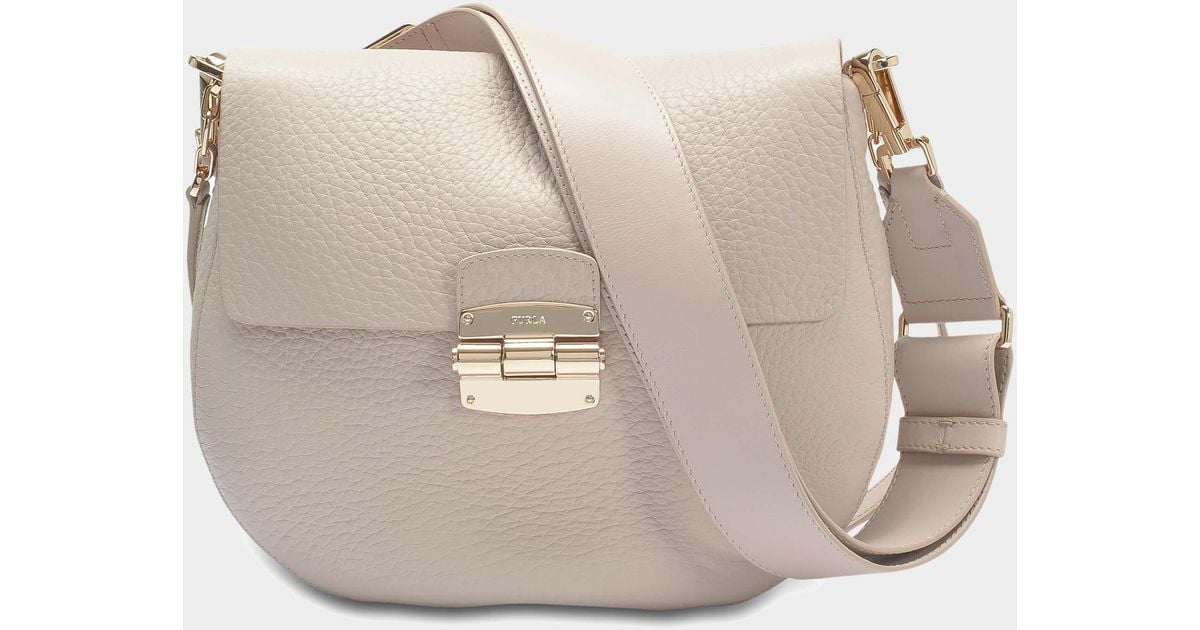 Furla Club S Crossbody Bag in Natural Lyst