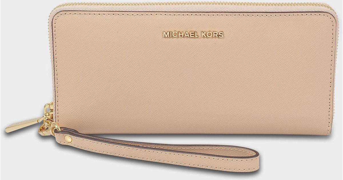 Michael Kors Jet Set Travel Continental Wallet In Oyster Saffiano Leather Beige Natural Lyst - Michael Kors Jet Set Large Saffiano Leather Continental Wallet Michael Kors Jet Set Travel Continental Wallet In Oyster Saffiano Leather Beige Natural Lyst - Michael Kors Jet Set Large Saffiano Leather Continental Wallet