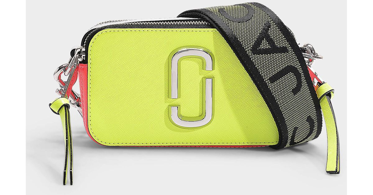 Marc Jacobs Leather Snapshot Fluoro Cross Body Bag in Yellow Lyst