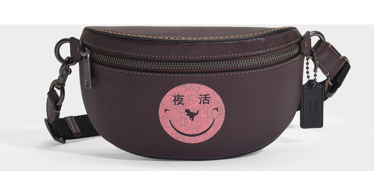 COACH Rexy By Yeti Out Belt Bag In Burgundy Signature Coated Canvas Lyst