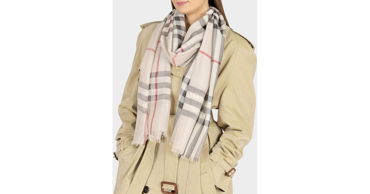 burberry scarf silver