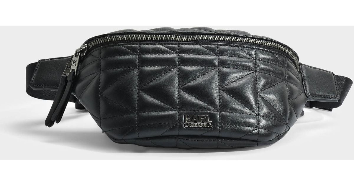 Karl Lagerfeld K/kuilted Bum Bum Fanny Bag In Black Calf Leather Lyst