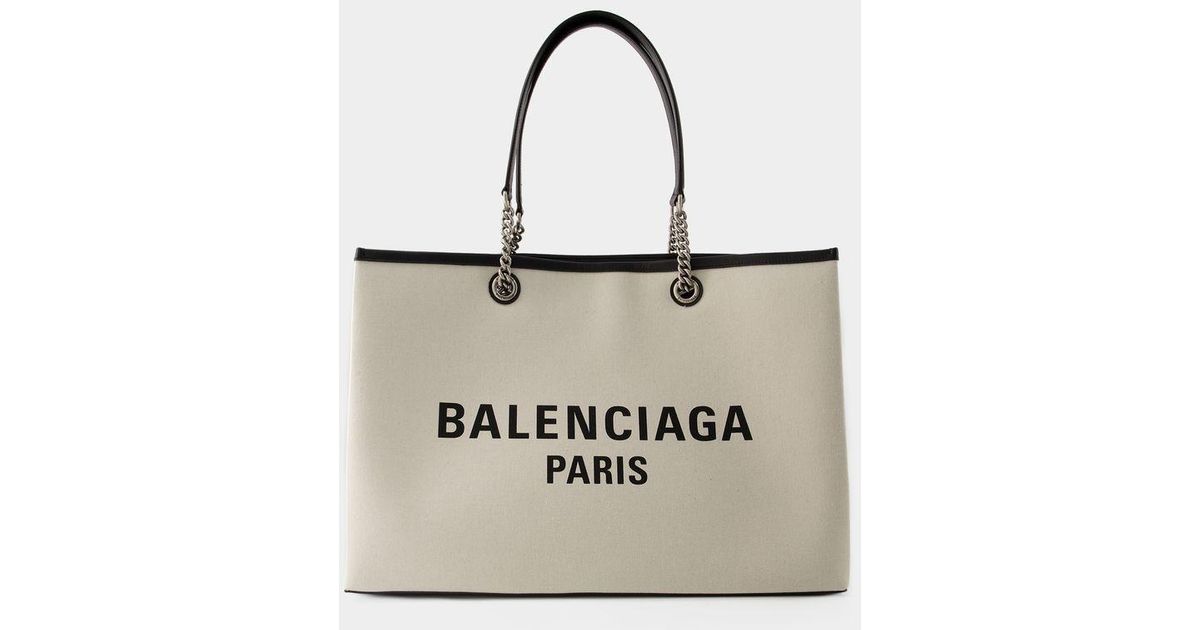 Balenciaga Duty Free Tote Bag L in White | Lyst
