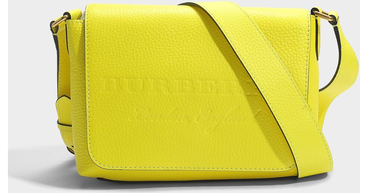 BURBERRY: vintage check cotton shoulder bag - Yellow