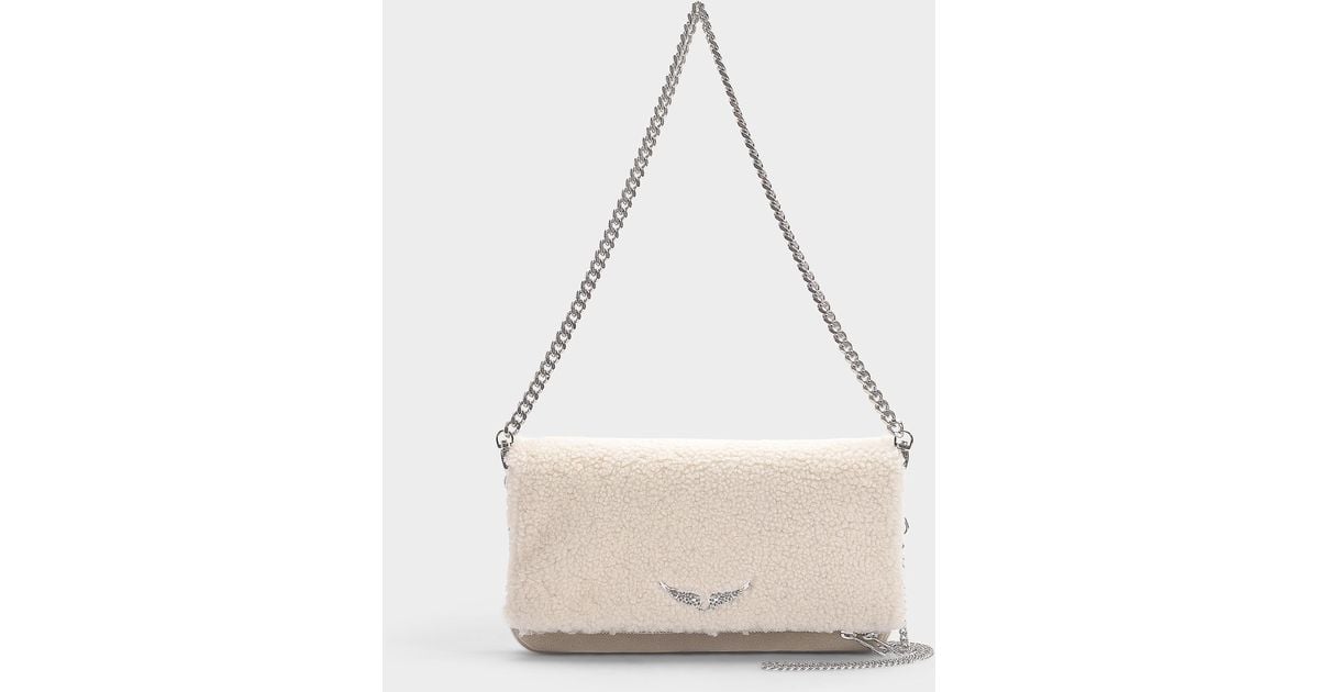 la rue distressed studded shoulder bag