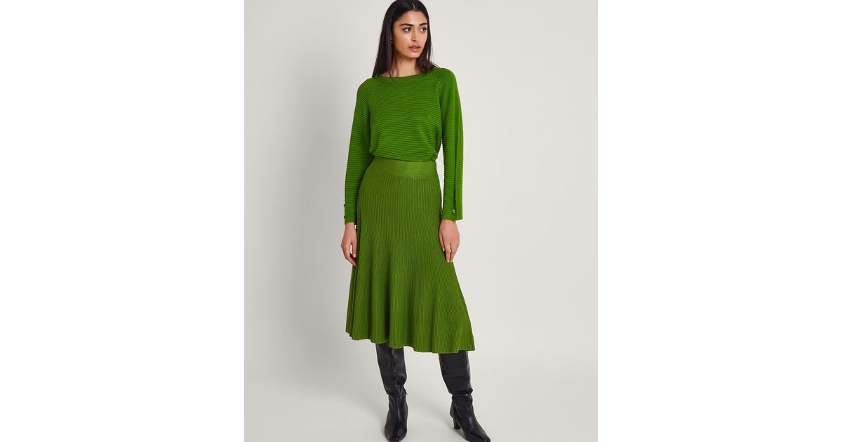 Alice Embellished Midi Dress in Recycled Polyester Green