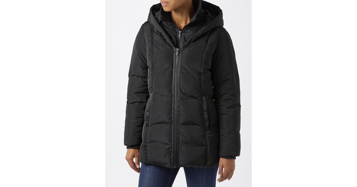 black short padded coat