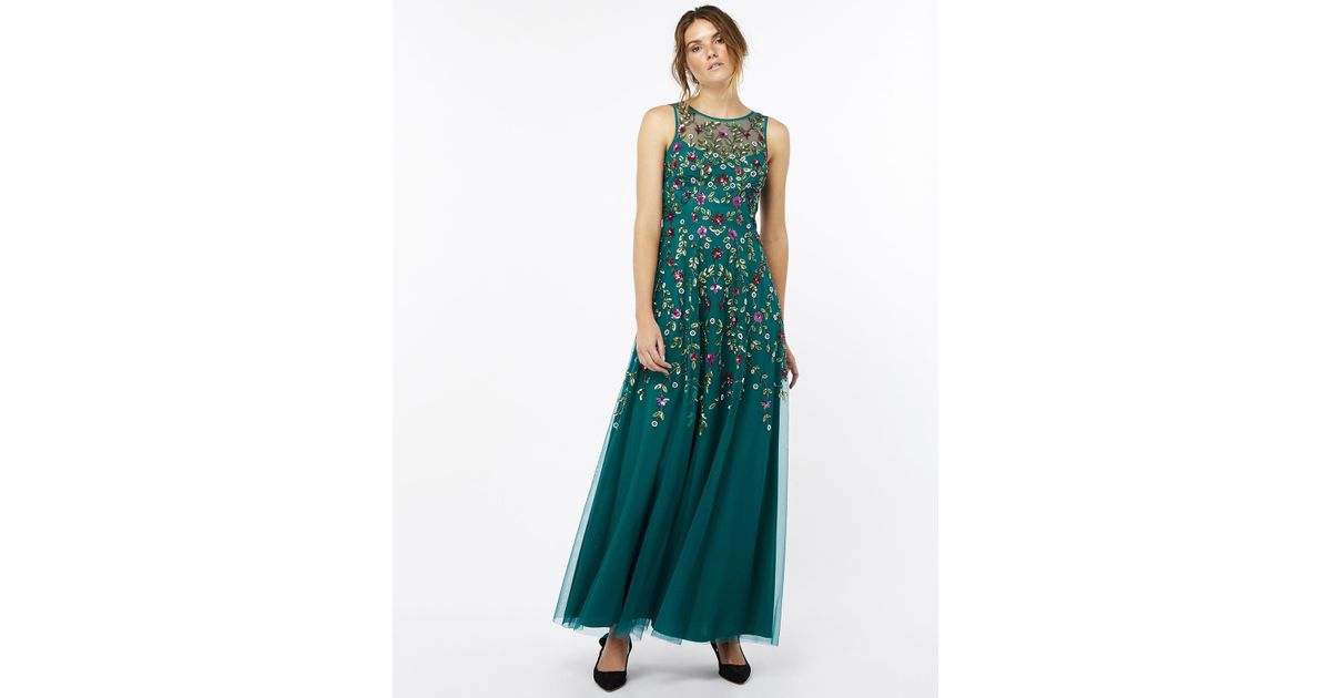 monsoon green maxi dress