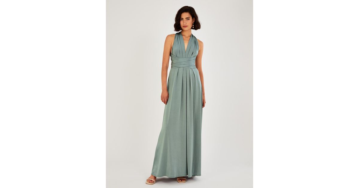 Tracy twist me tie me maxi dress green Clearance