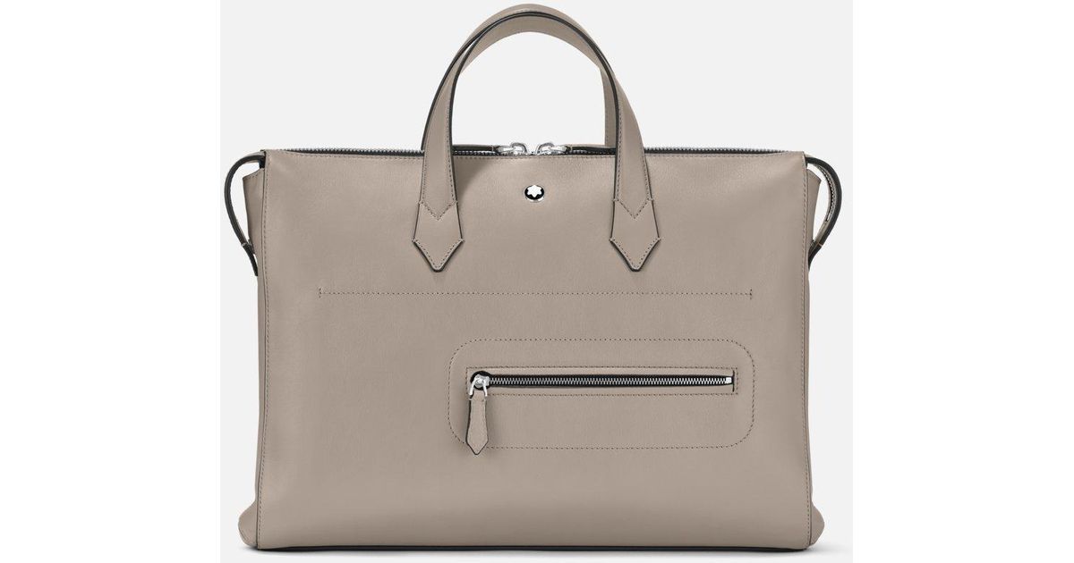 Montblanc Meisterstück Selection Soft Thin Document Case Briefcases in Natural Lyst